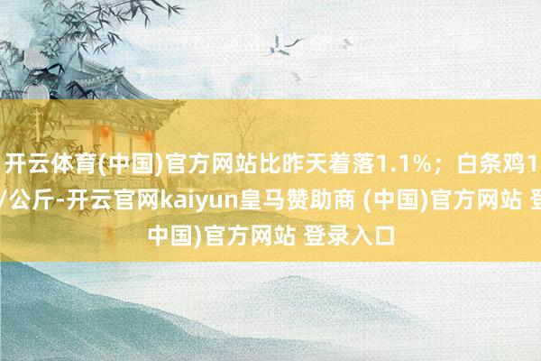 开云体育(中国)官方网站比昨天着落1.1%；白条鸡17.35元/公斤-开云官网kaiyun皇马赞助商 (中国)官方网站 登录入口